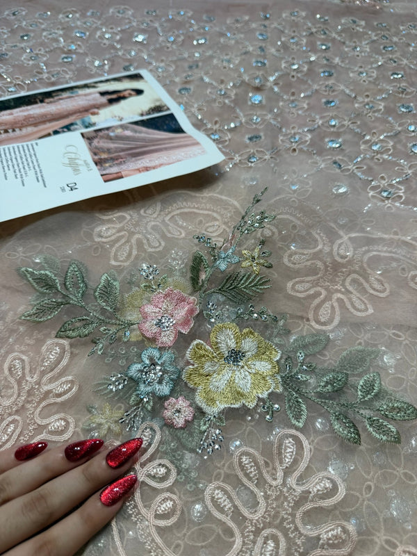 Maria.B Chiffons MPC-26-104-Peach Pink - Eemie's Studio