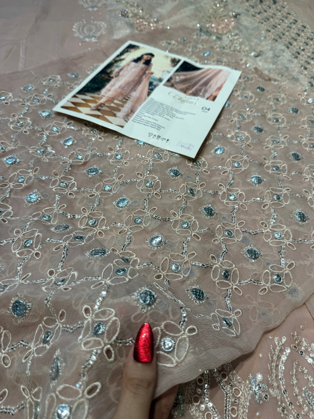 Maria.B Chiffons MPC-26-104-Peach Pink - Eemie's Studio