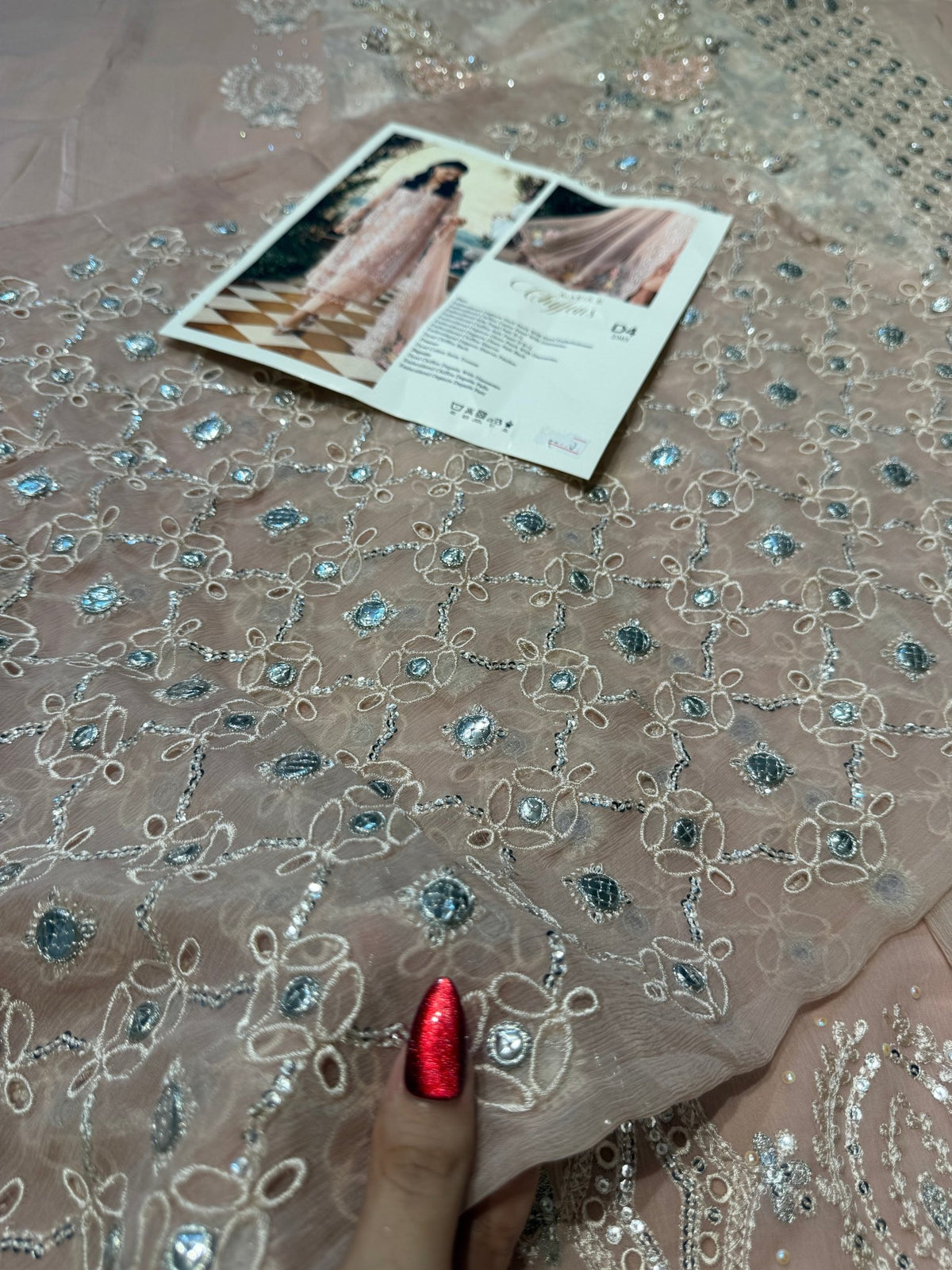 Maria.B Chiffons MPC-26-104-Peach Pink - Eemie's Studio