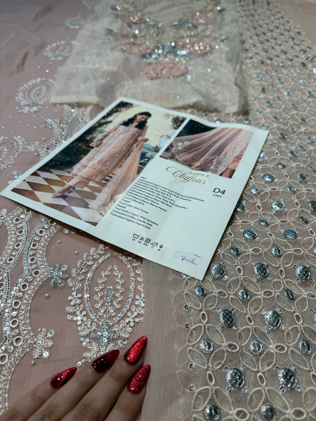 Maria.B Chiffons MPC-26-104-Peach Pink - Eemie's Studio