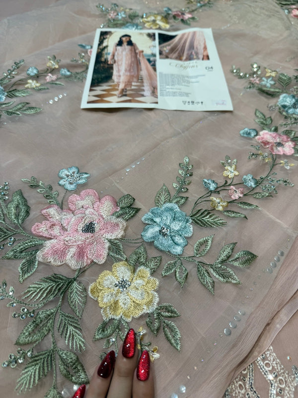 Maria.B Chiffons MPC-26-104-Peach Pink - Eemie's Studio