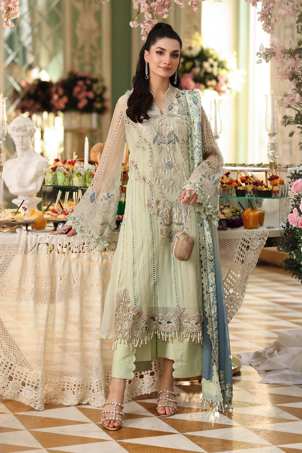 Maria.B Chiffons MPC-26-105-Pistachio Green - Eemie's Studio
