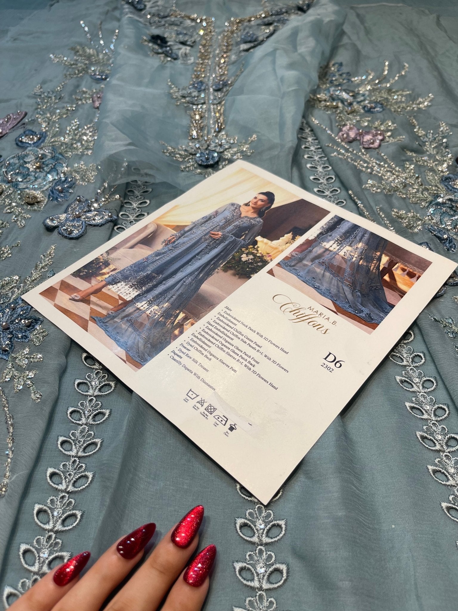 Maria.B Chiffons MPC-26-106-Slate Blue - Eemie's Studio
