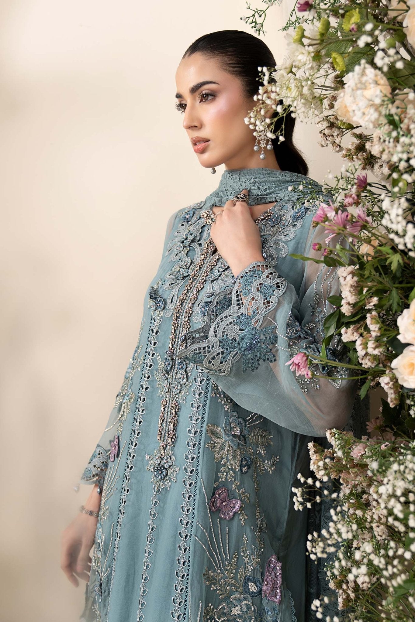 Maria.B Chiffons MPC-26-106-Slate Blue - Eemie's Studio