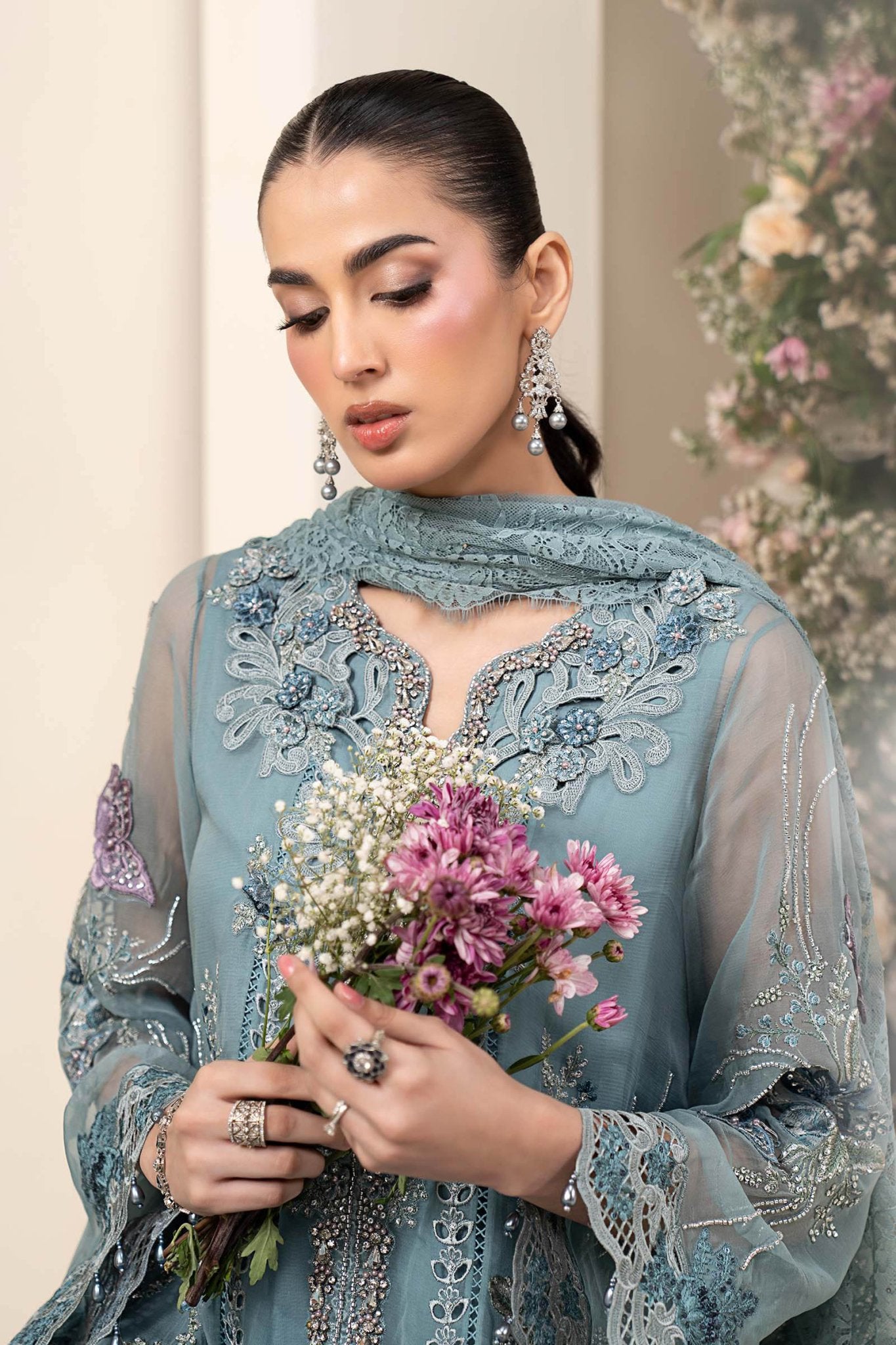 Maria.B Chiffons MPC-26-106-Slate Blue - Eemie's Studio