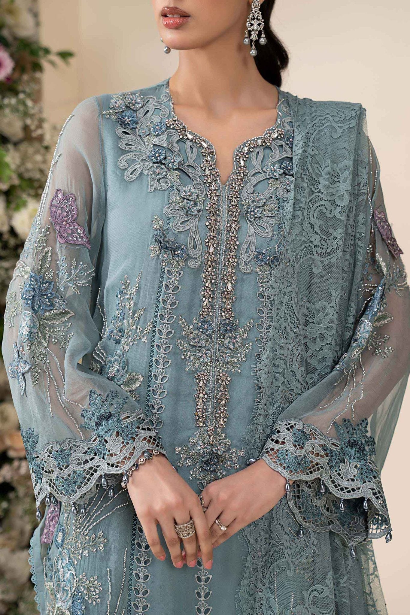 Maria.B Chiffons MPC-26-106-Slate Blue - Eemie's Studio