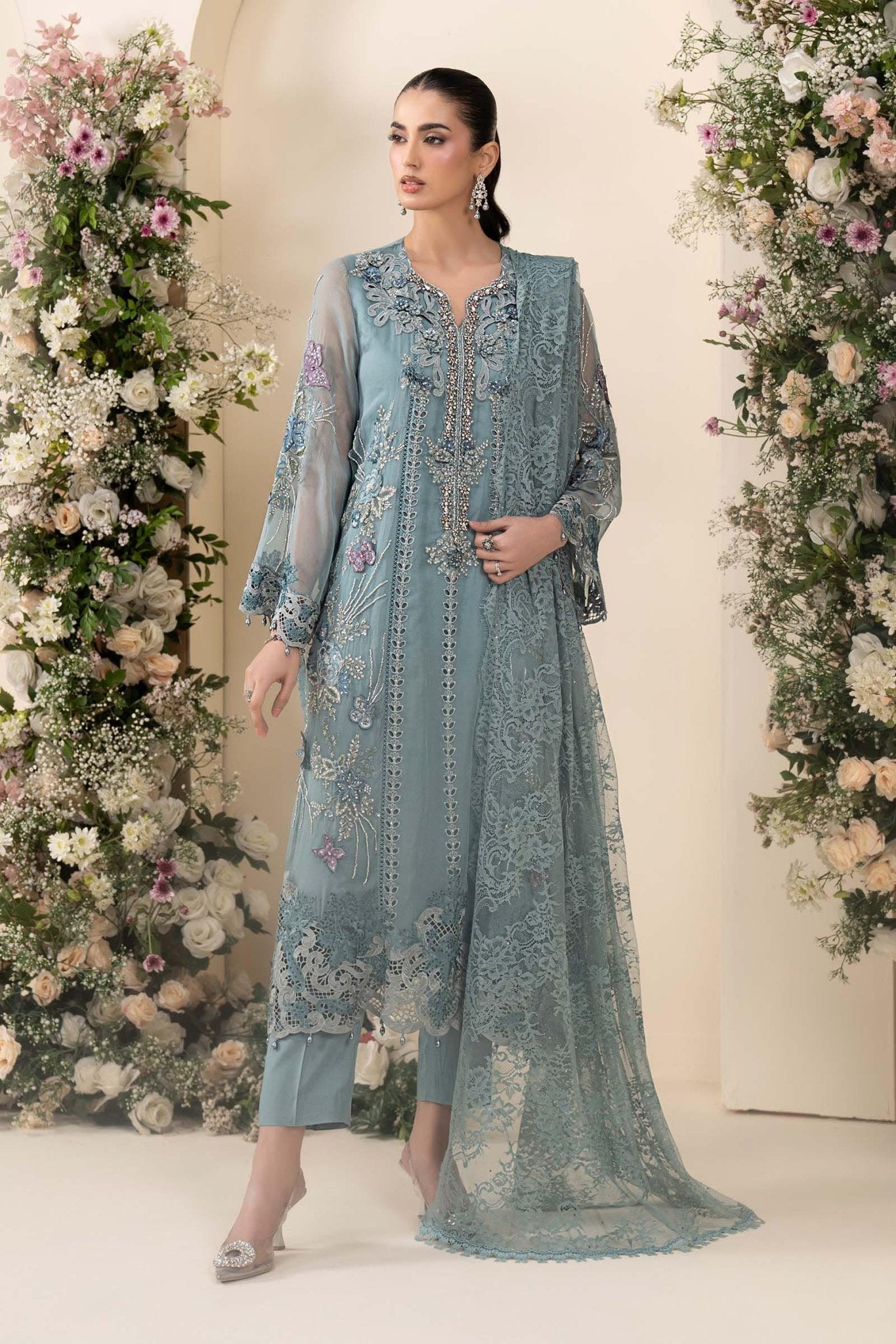 Maria.B Chiffons MPC-26-106-Slate Blue - Eemie's Studio