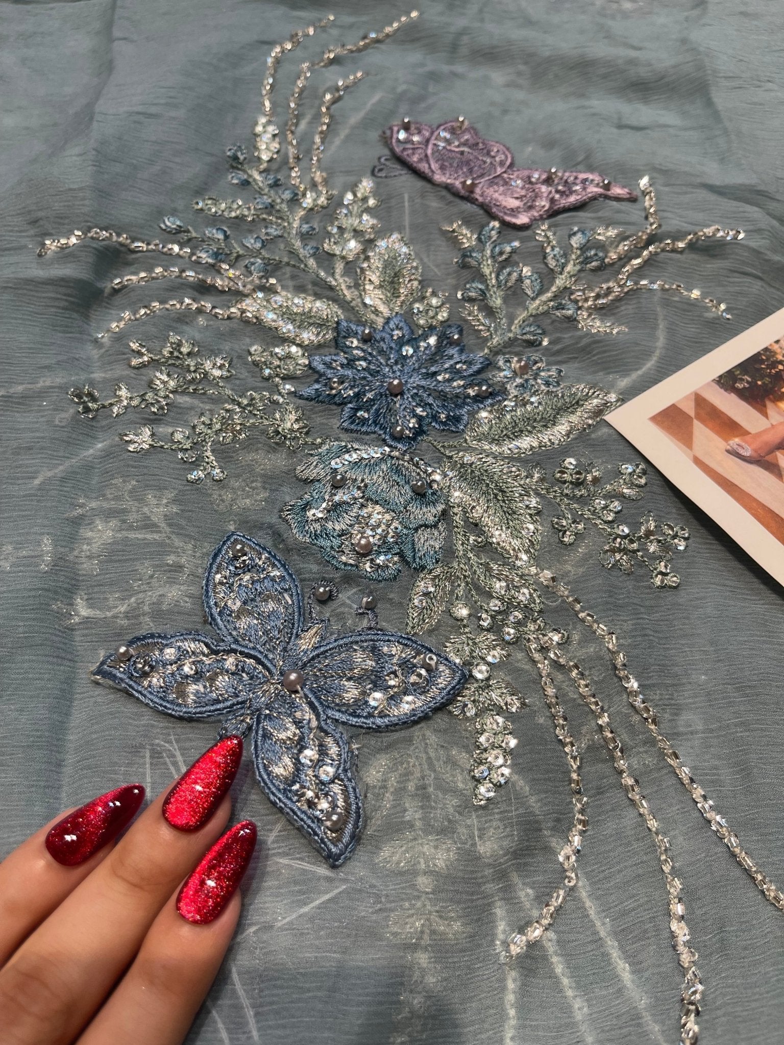Maria.B Chiffons MPC-26-106-Slate Blue - Eemie's Studio