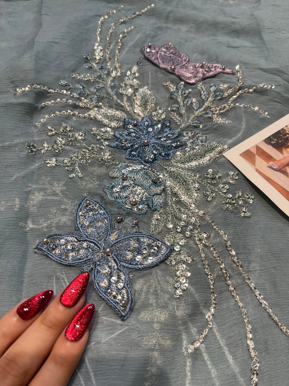 Maria.B Chiffons MPC-26-106-Slate Blue - Eemie's Studio