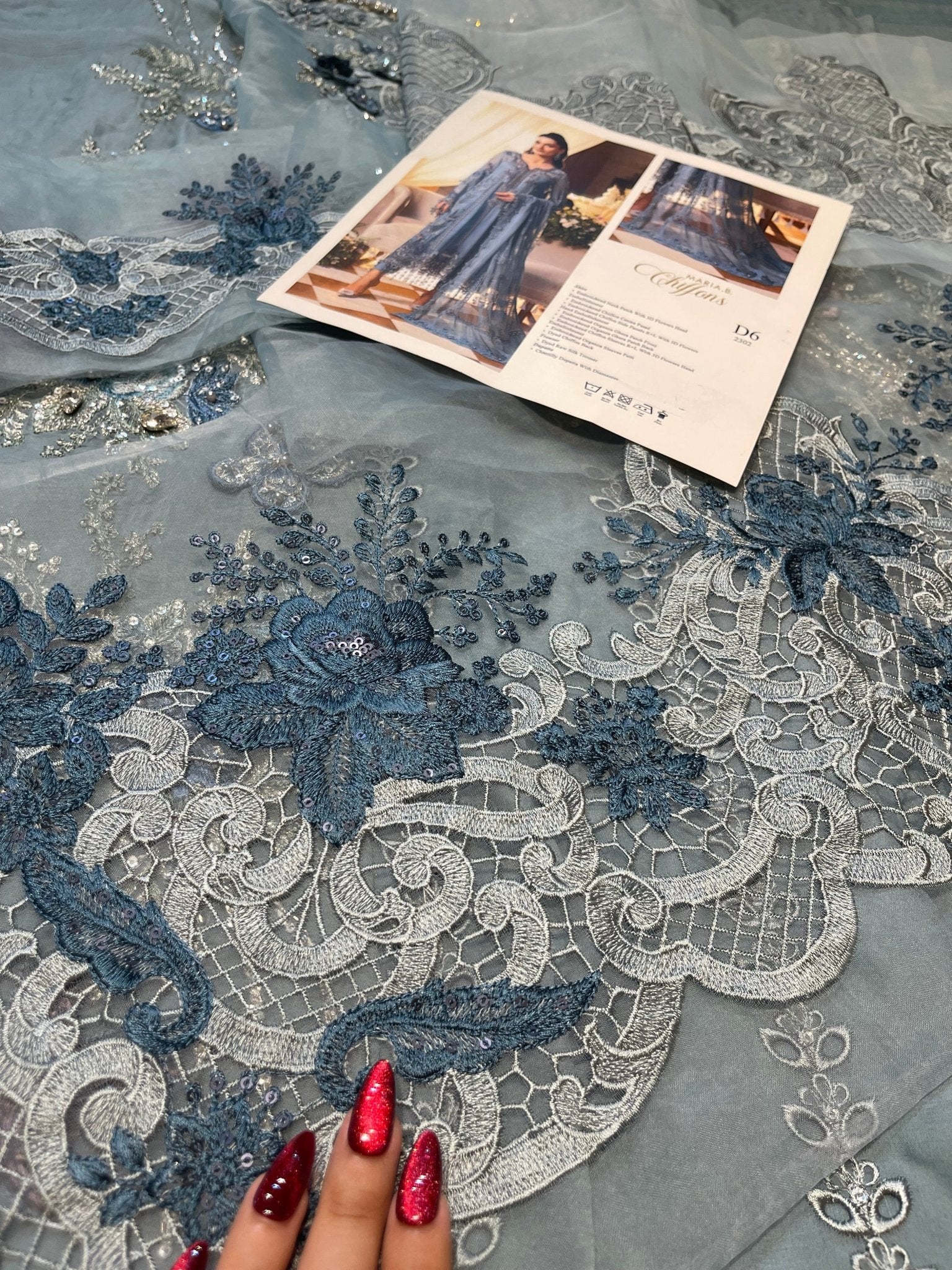 Maria.B Chiffons MPC-26-106-Slate Blue - Eemie's Studio
