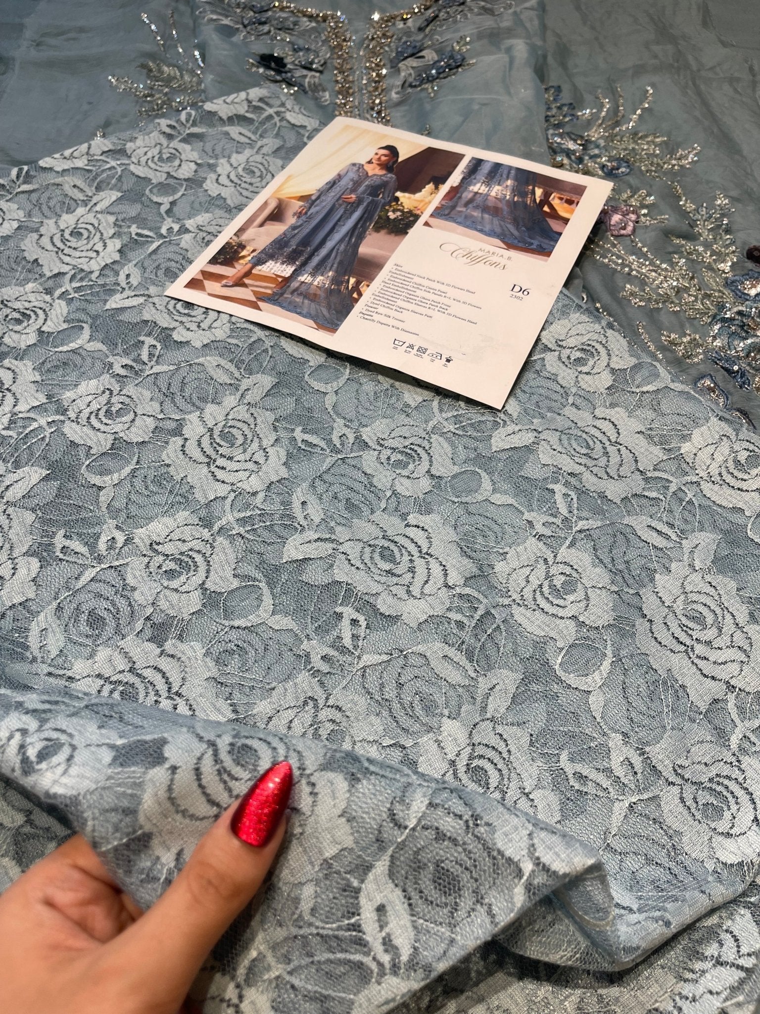 Maria.B Chiffons MPC-26-106-Slate Blue - Eemie's Studio