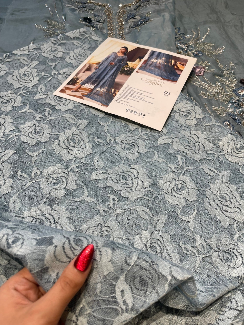 Maria.B Chiffons MPC-26-106-Slate Blue - Eemie's Studio