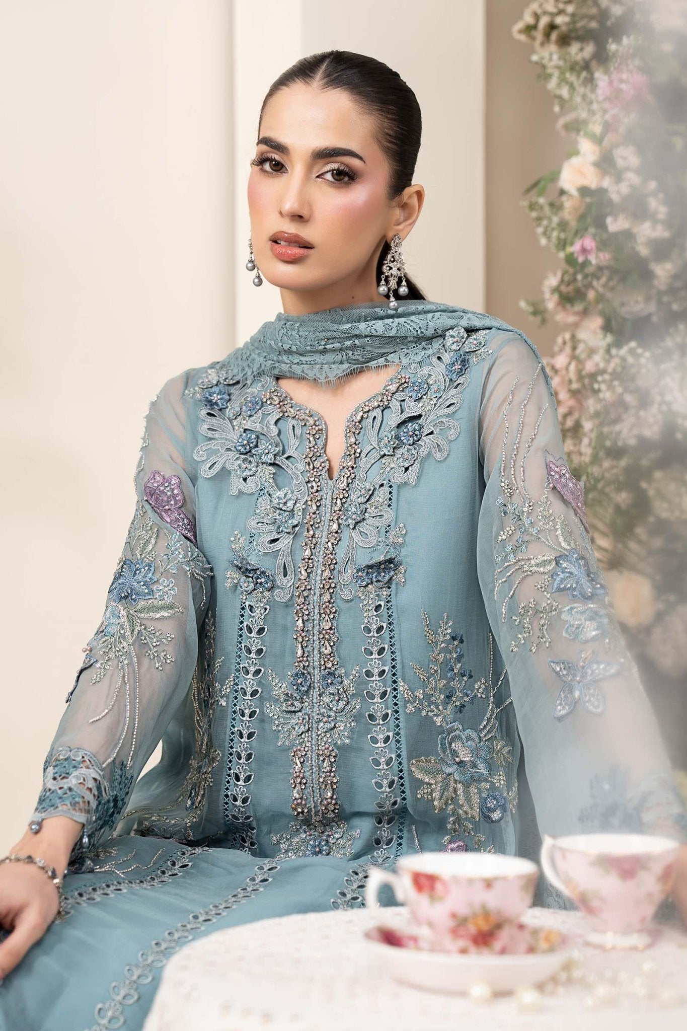 Maria.B Chiffons MPC-26-106-Slate Blue - Eemie's Studio