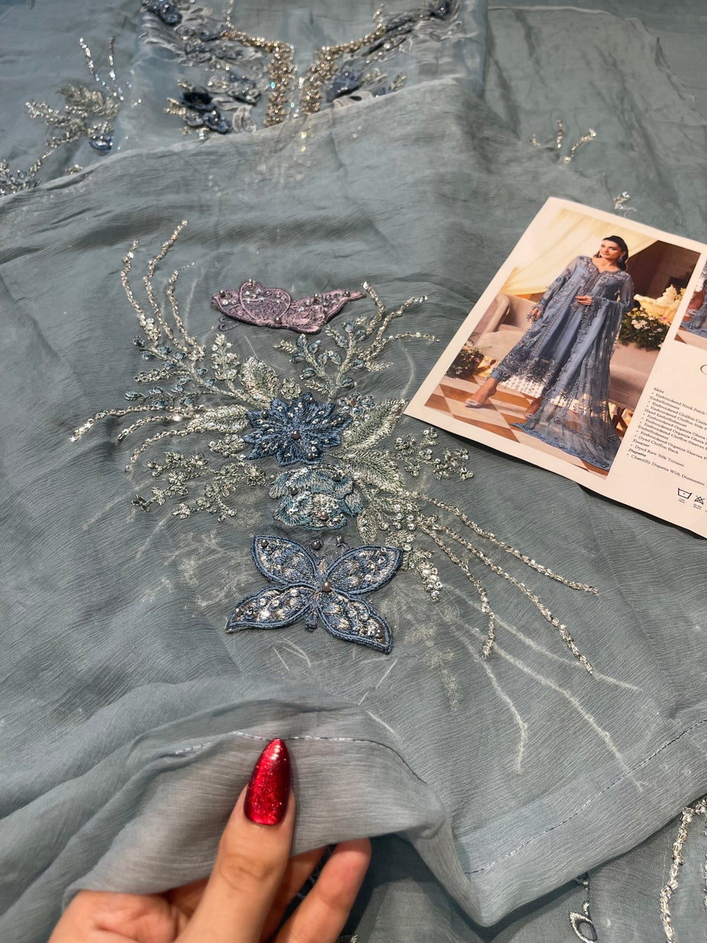 Maria.B Chiffons MPC-26-106-Slate Blue - Eemie's Studio