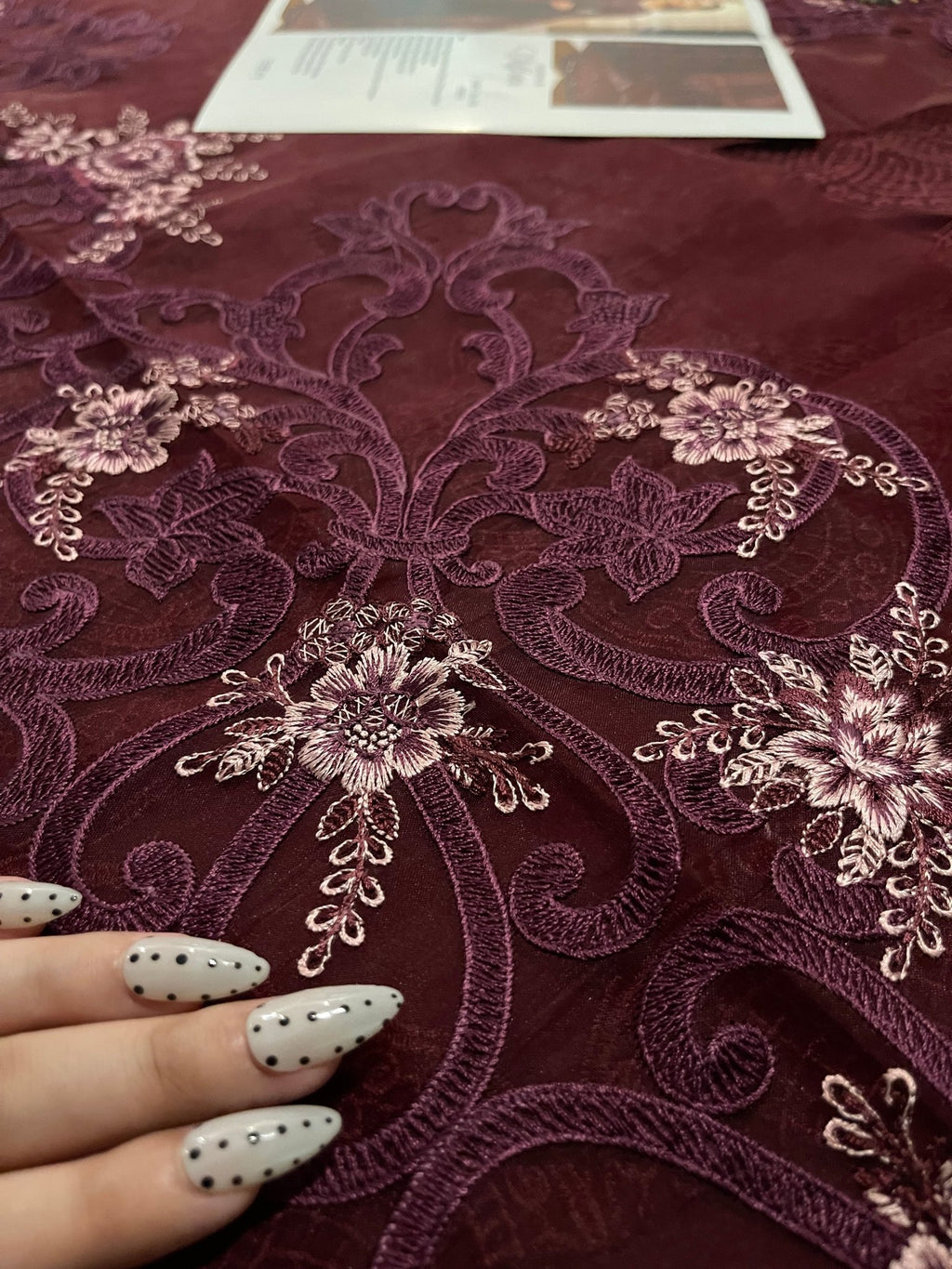 Maria.B Chiffons MPC-26-108-Burgundy - Eemie's Studio