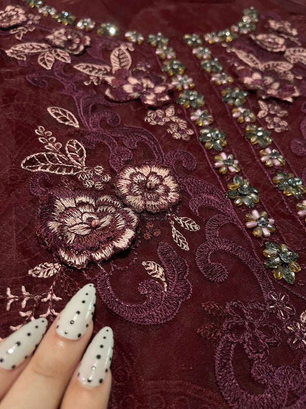 Maria.B Chiffons MPC-26-108-Burgundy - Eemie's Studio