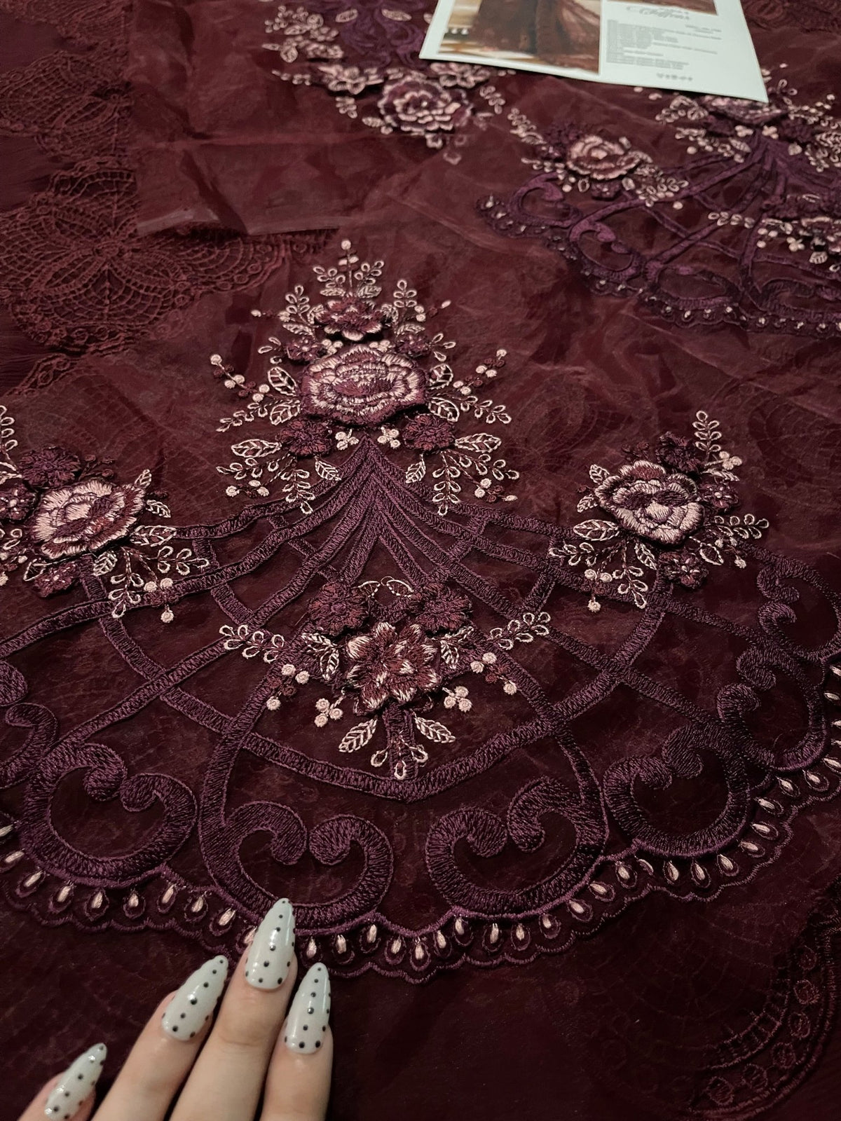 Maria.B Chiffons MPC-26-108-Burgundy - Eemie's Studio