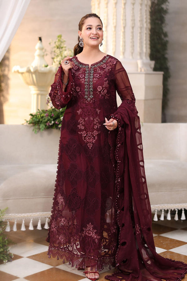 Maria.B Chiffons MPC-26-108-Burgundy - Eemie's Studio