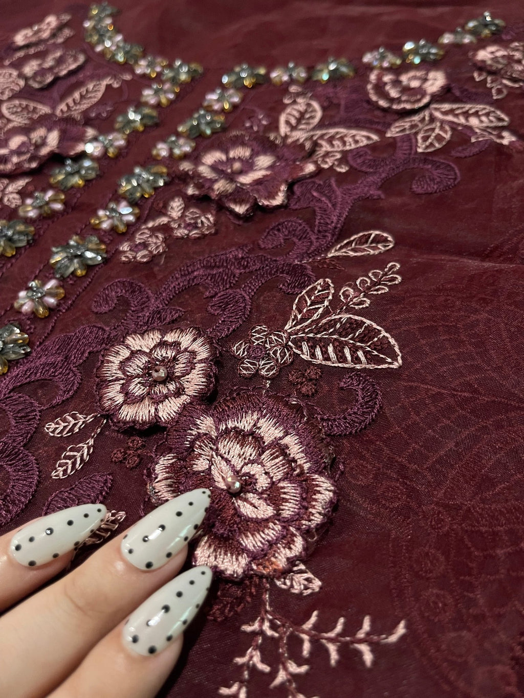 Maria.B Chiffons MPC-26-108-Burgundy - Eemie's Studio