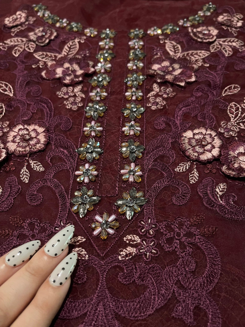 Maria.B Chiffons MPC-26-108-Burgundy - Eemie's Studio