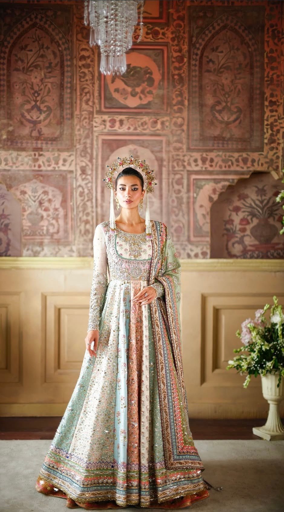 Nomi Ansari - Maryam Nawaz Pastel outfit - Eemie's Studio
