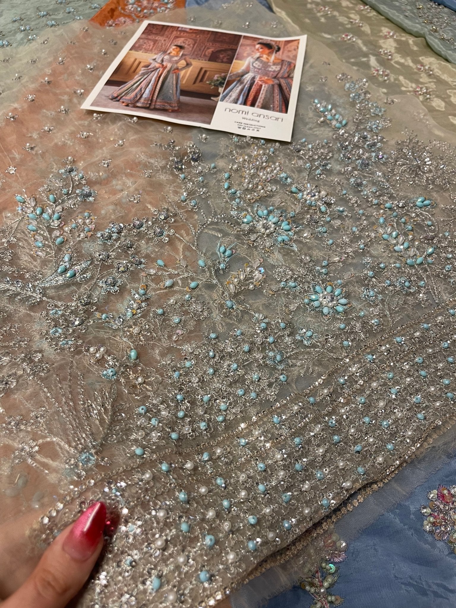 Nomi Ansari - Maryam Nawaz Pastel outfit - Eemie's Studio