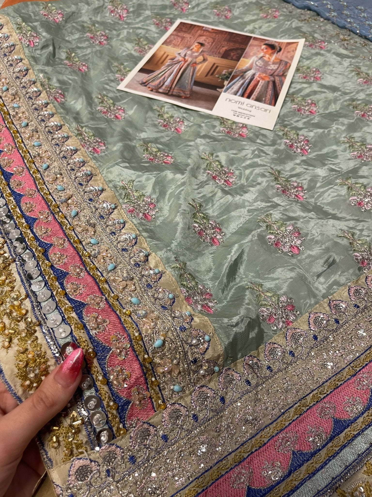 Nomi Ansari - Maryam Nawaz Pastel outfit - Eemie's Studio
