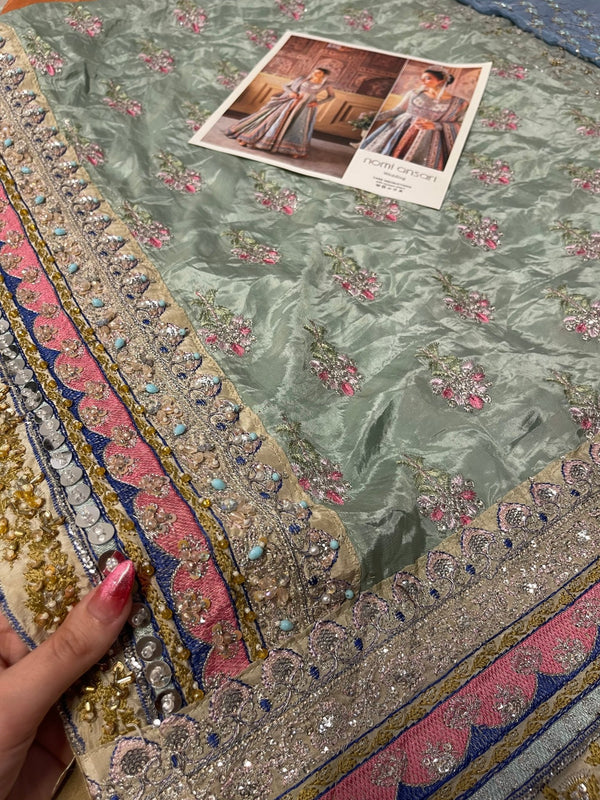Nomi Ansari - Maryam Nawaz Pastel outfit - Eemie's Studio