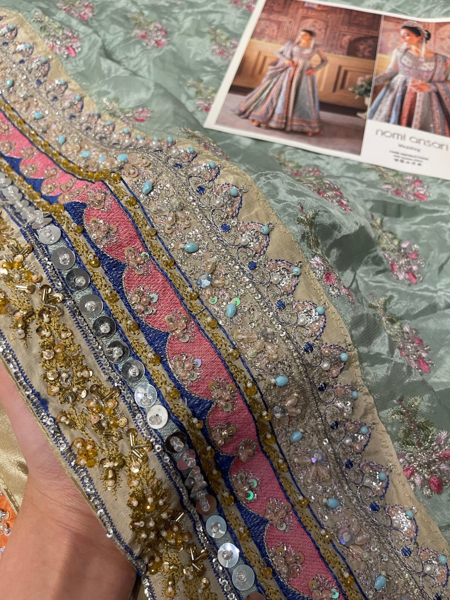 Nomi Ansari - Maryam Nawaz Pastel outfit - Eemie's Studio