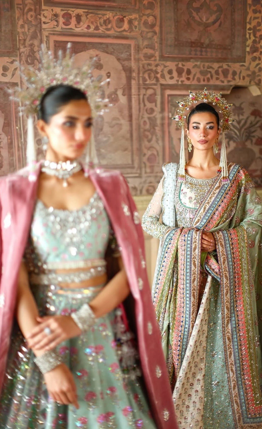 Nomi Ansari - Maryam Nawaz Pastel outfit - Eemie's Studio