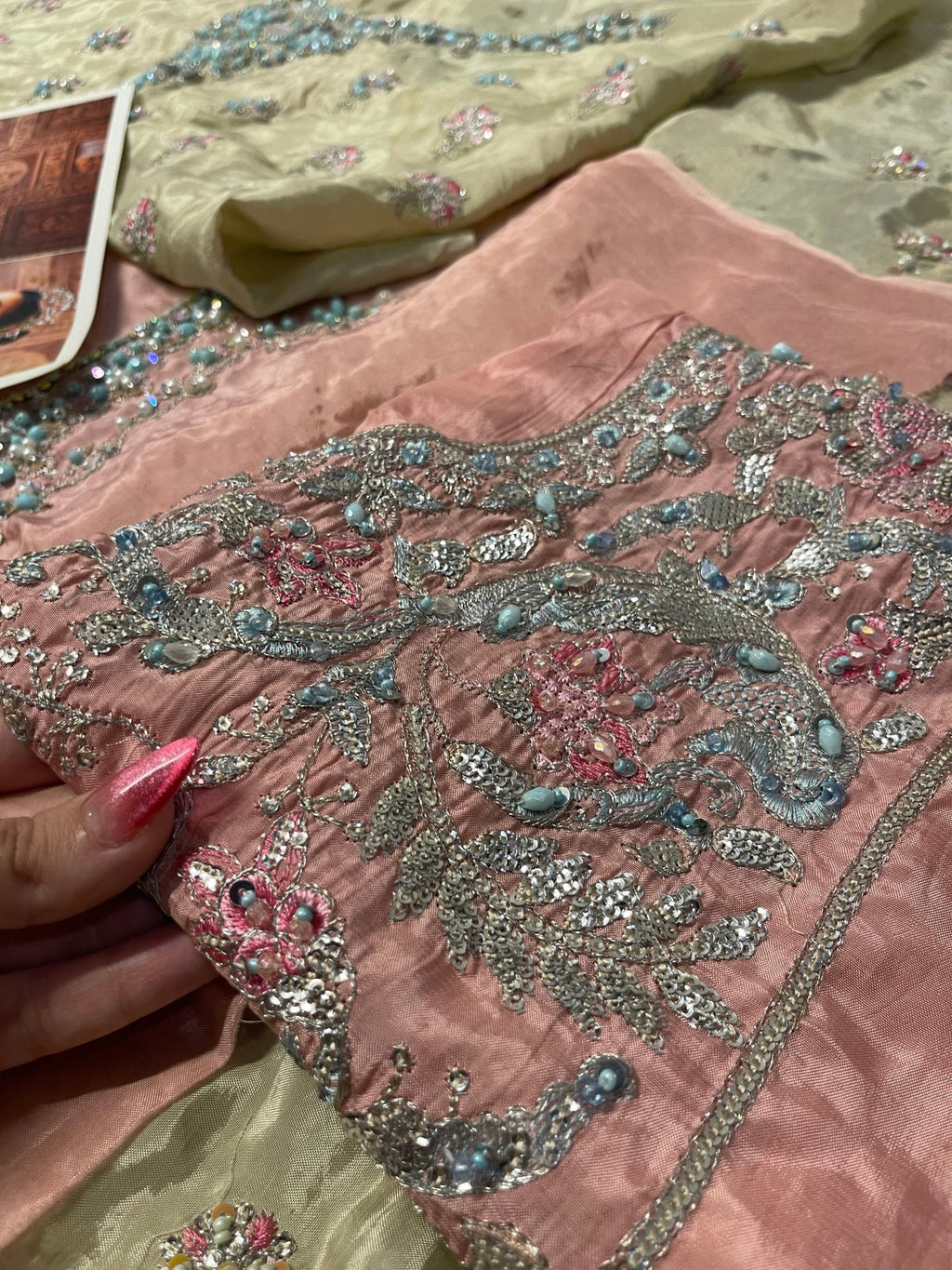Nomi Ansari - Maryam Nawaz Pastel outfit - Eemie's Studio