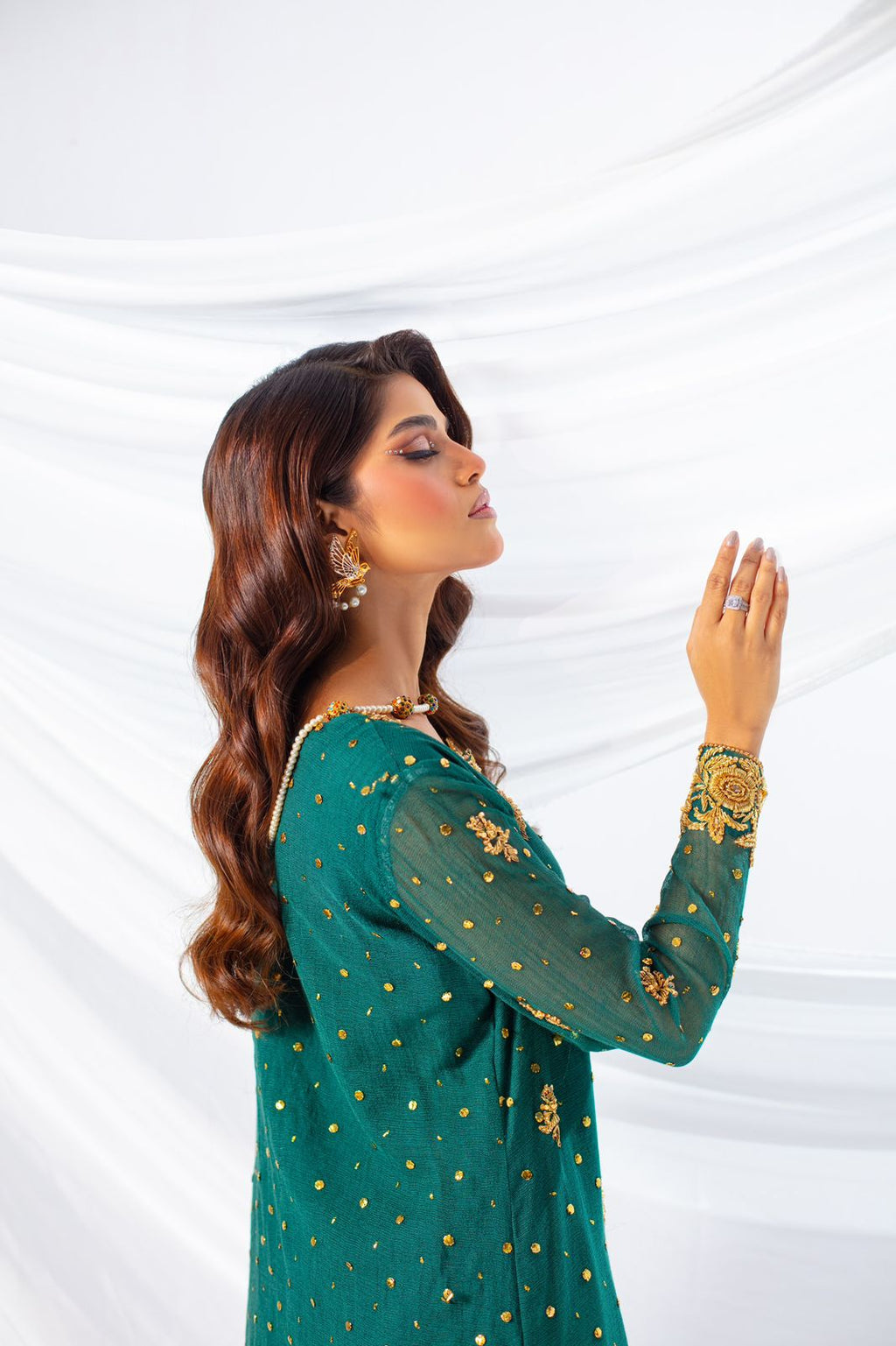 Sehrish Nadeem - Green kamdani - Eemie's Studio