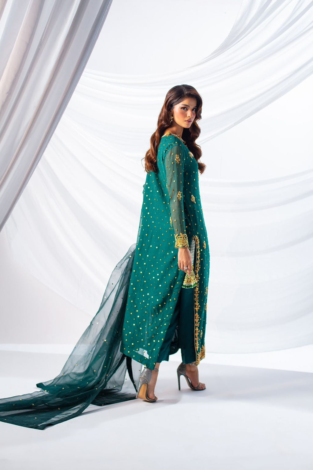 Sehrish Nadeem - Green kamdani - Eemie's Studio